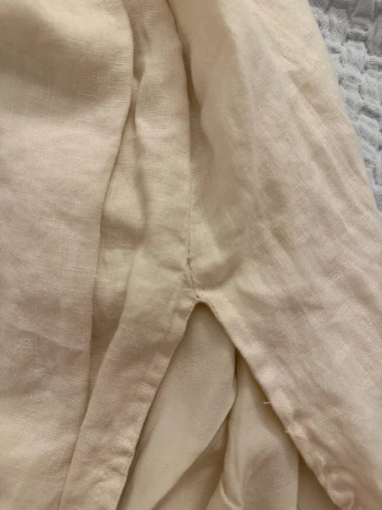 Dissh Cream Full-Length Linen Skirt - Picture 4 of 5